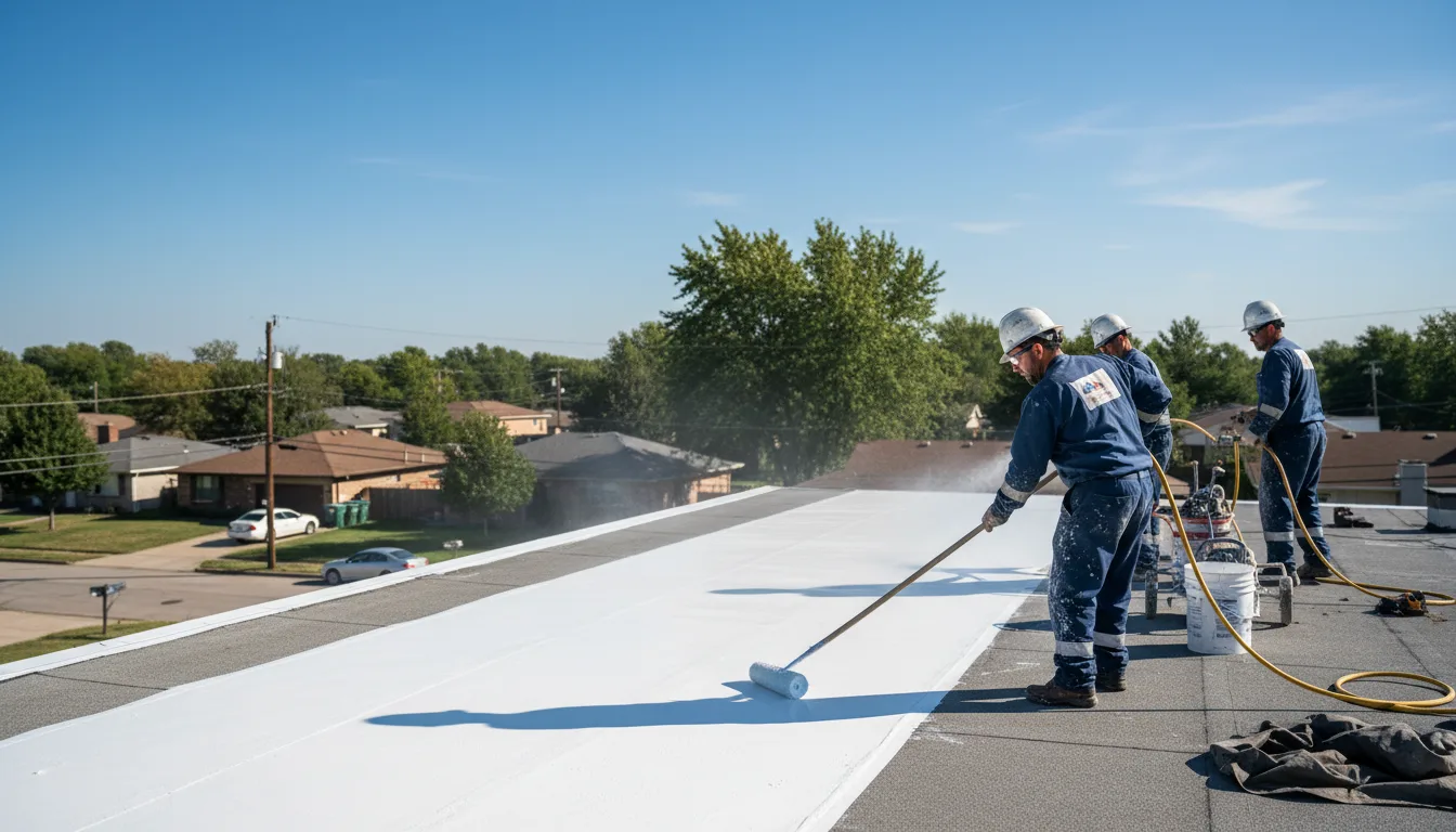 Commercial roof coating in Burlington, PA near me
